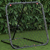 Voetbalrebounder Verstelbaar 84X73X60-80 Cm Staal Zwart